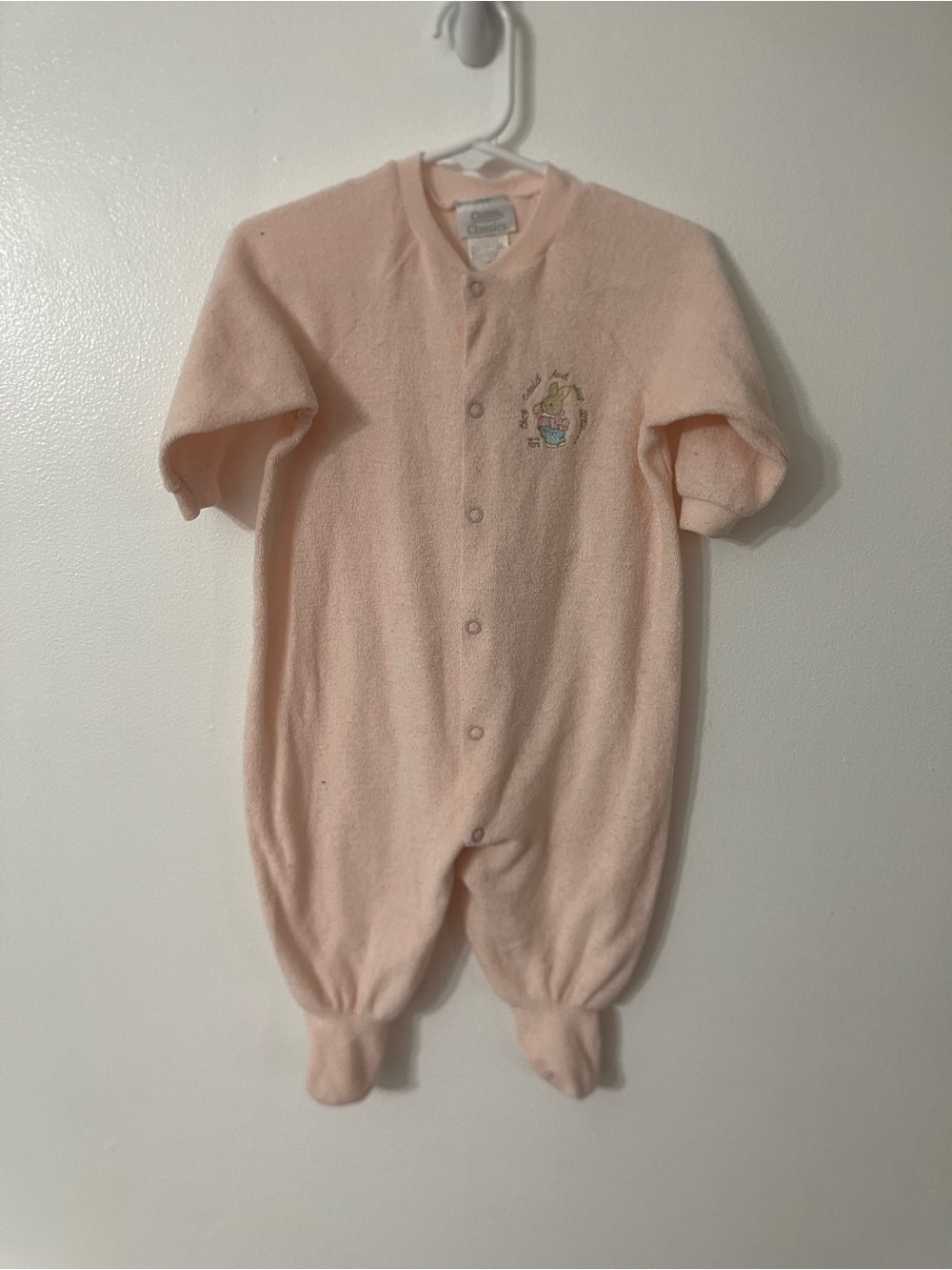 Vintages Carter's classics Light Pink Footed Baby One-Piece Sleeper